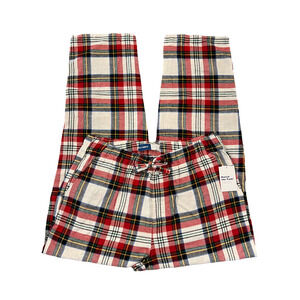 NWT Old Navy White Plaid Tartan Flannel Christmas Lounge Pajama Pants - SIZE L